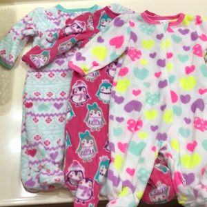Onesie sleepwear 0-3 months $10 for 3